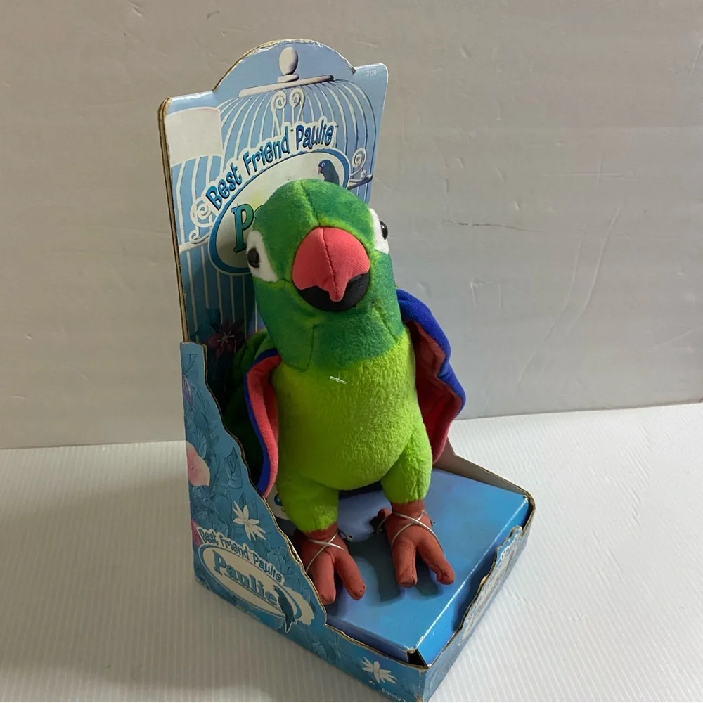 Best Friend Plush Green Parrot Toy -